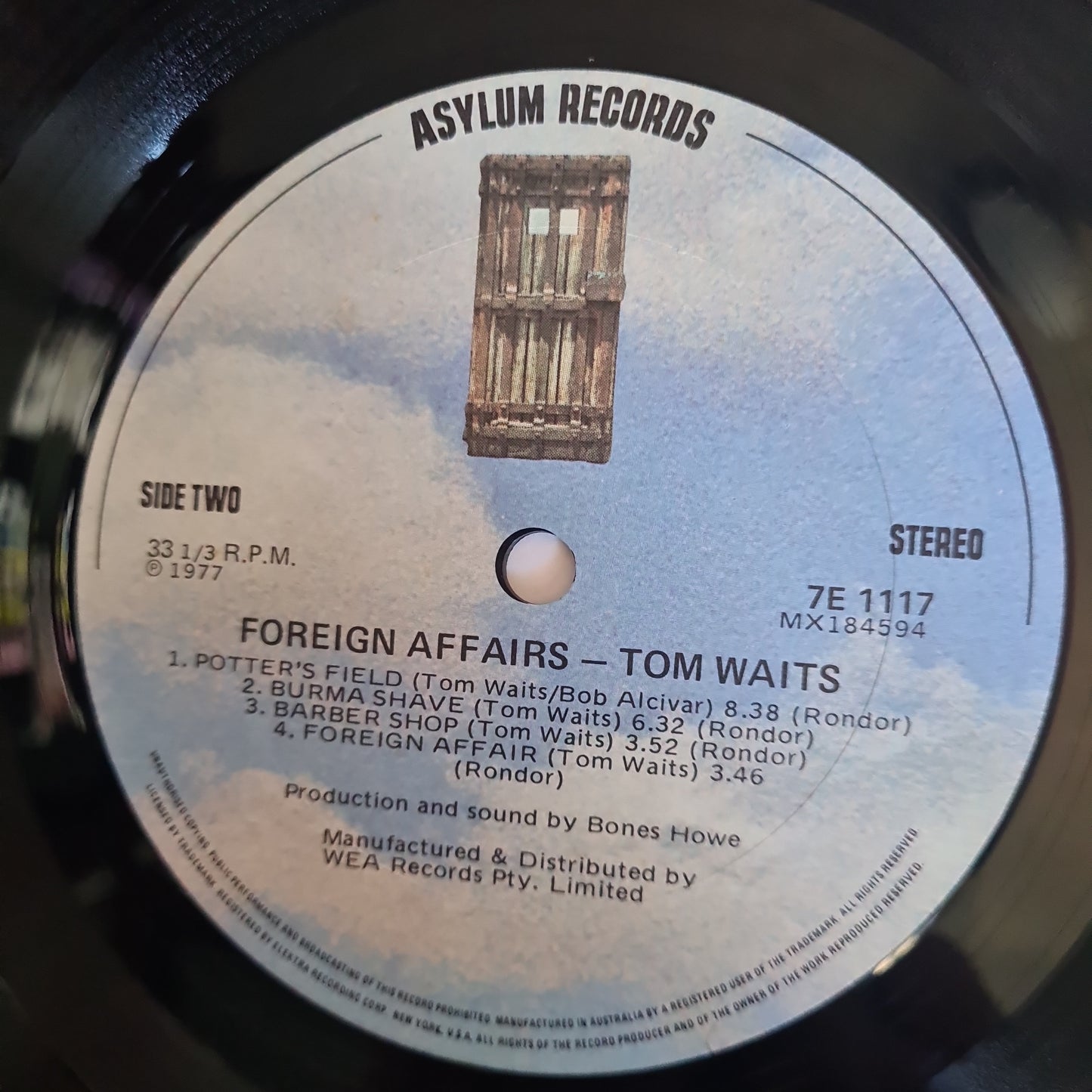 Tom Waits – Foreign Affairs - 1977 - Vinyl Record