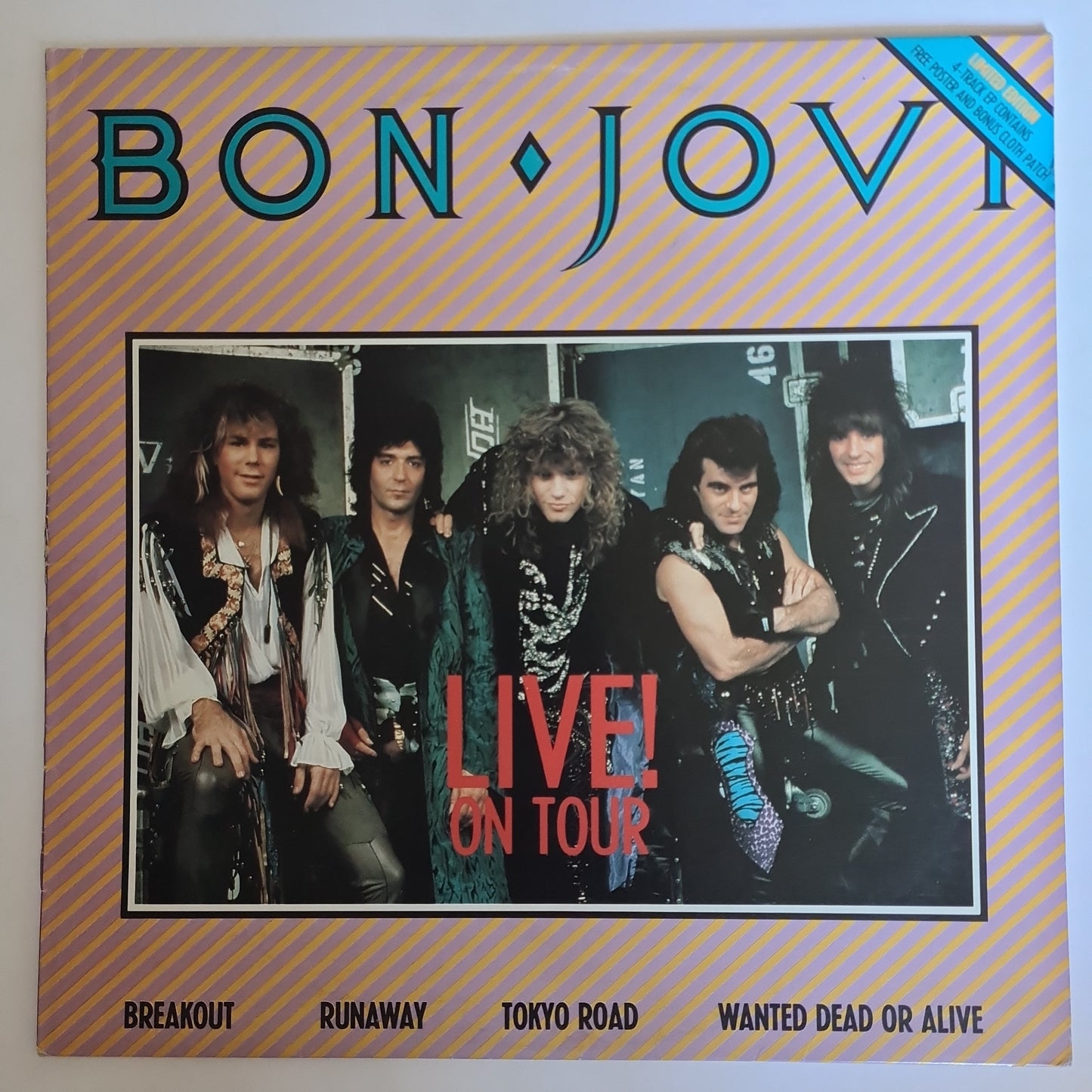 Bon Jovi – Live! On Tour - 1987 - Vinyl Record (4 Track EP)