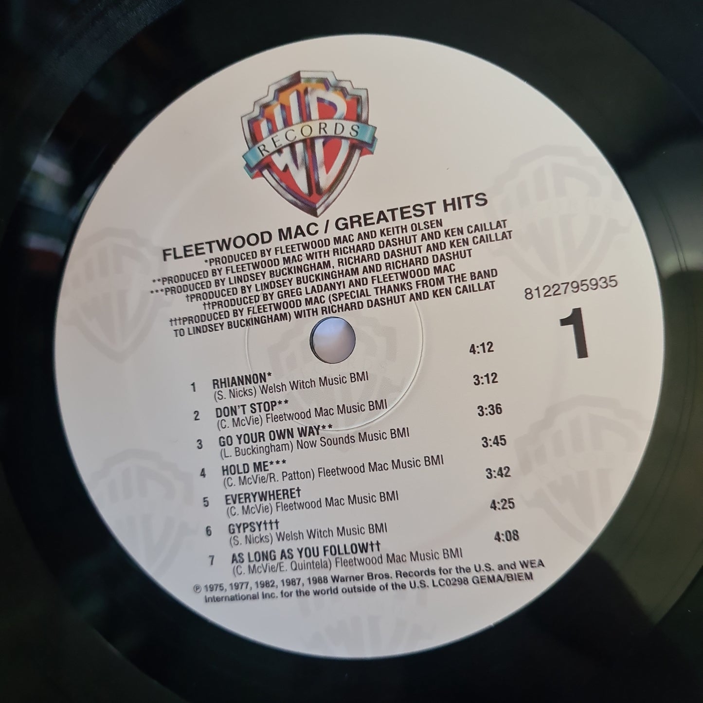 Fleetwood Mac – Greatest Hits - 1988 - Vinyl Record (2014 European Pressing)