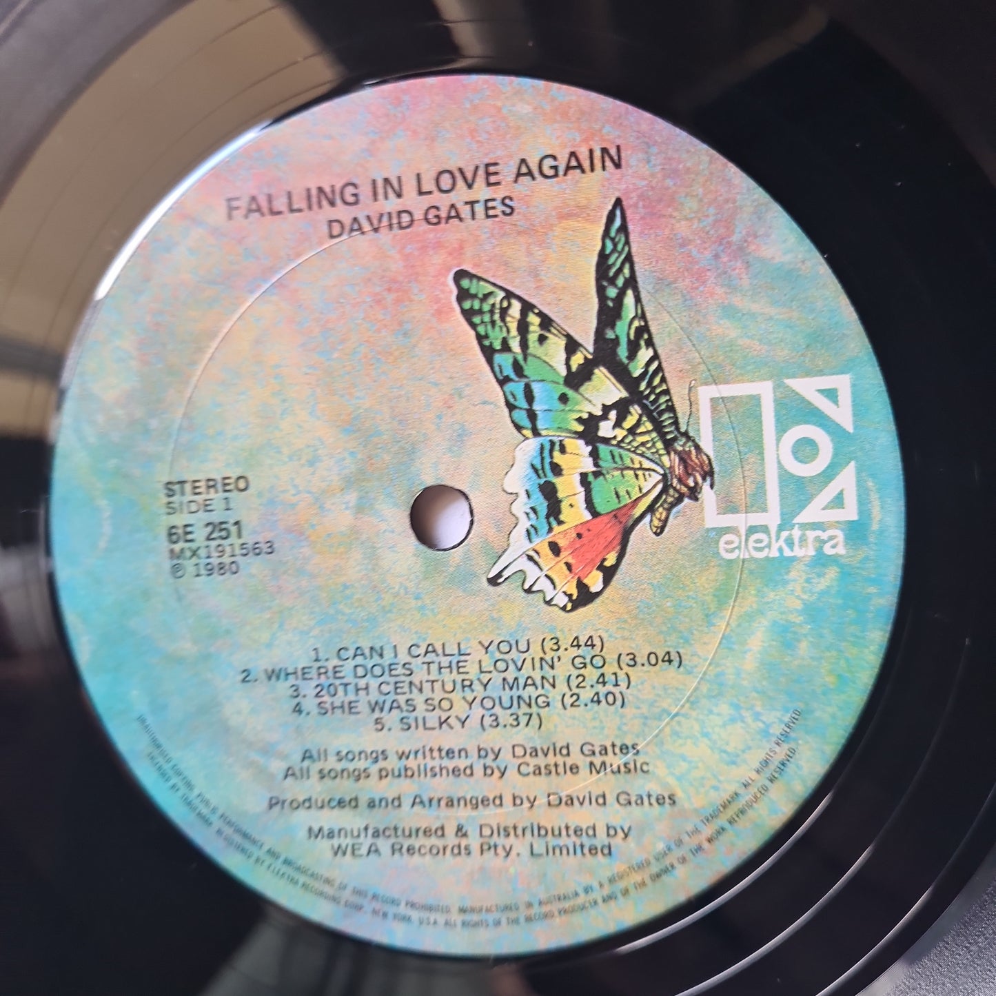 David Gates – Falling In Love Again - 1980 - Vinyl Record