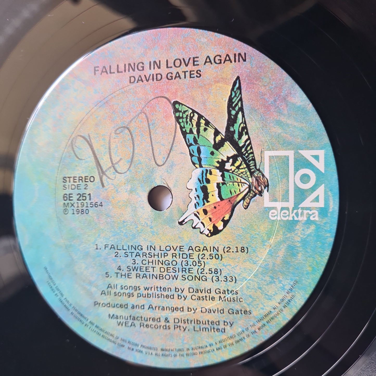 David Gates – Falling In Love Again - 1980 - Vinyl Record