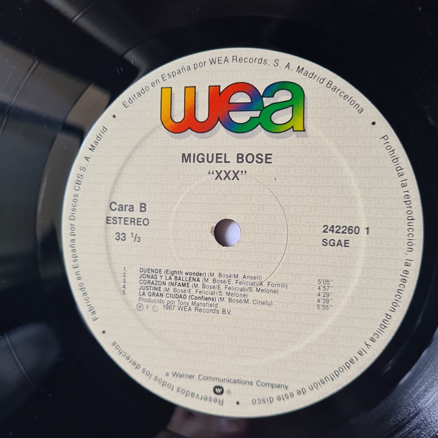 Bosè – XXX - 1987 - Vinyl Record