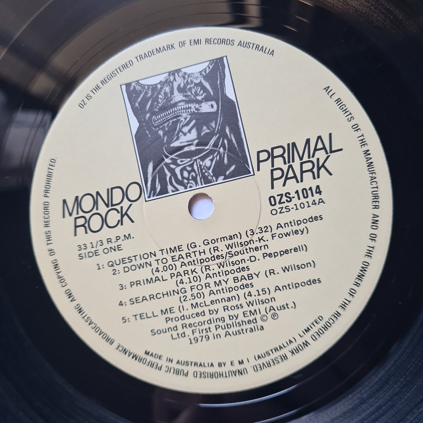 Mondo Rock – Primal Park - 1979 - Vinyl Record LP