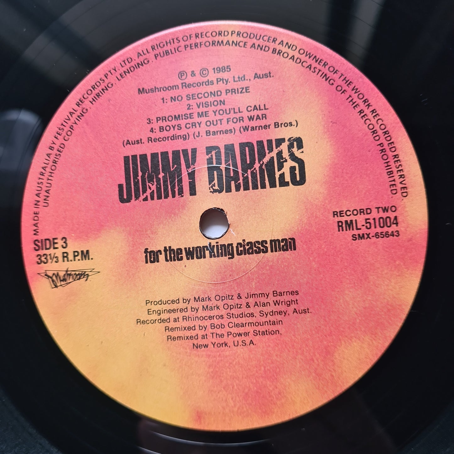 Jimmy Barnes – For The Working Class Man - 1985 (2LP Gatefold Edition)