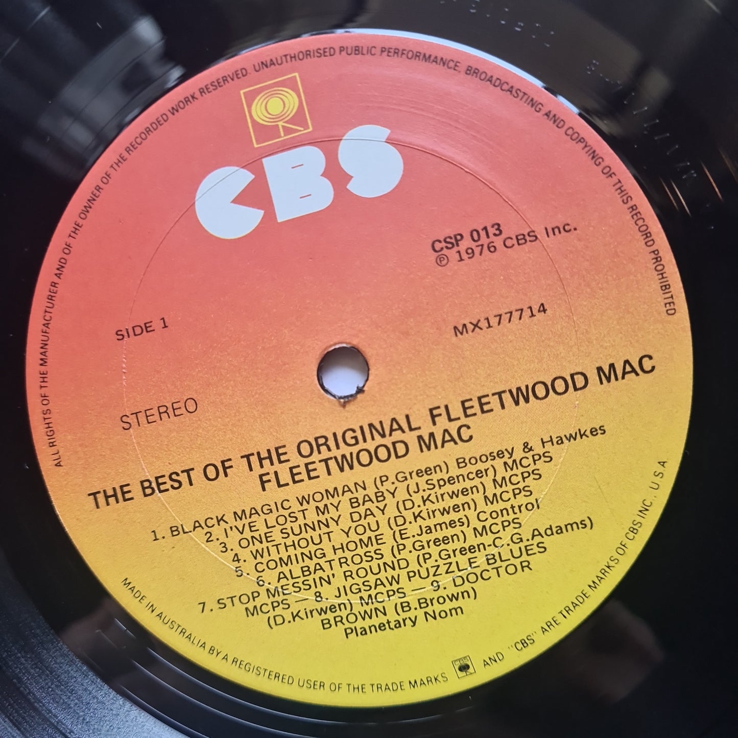 Fleetwood Mac – The Best Of The Original Fleetwood Mac- 1976 - Vinyl Record