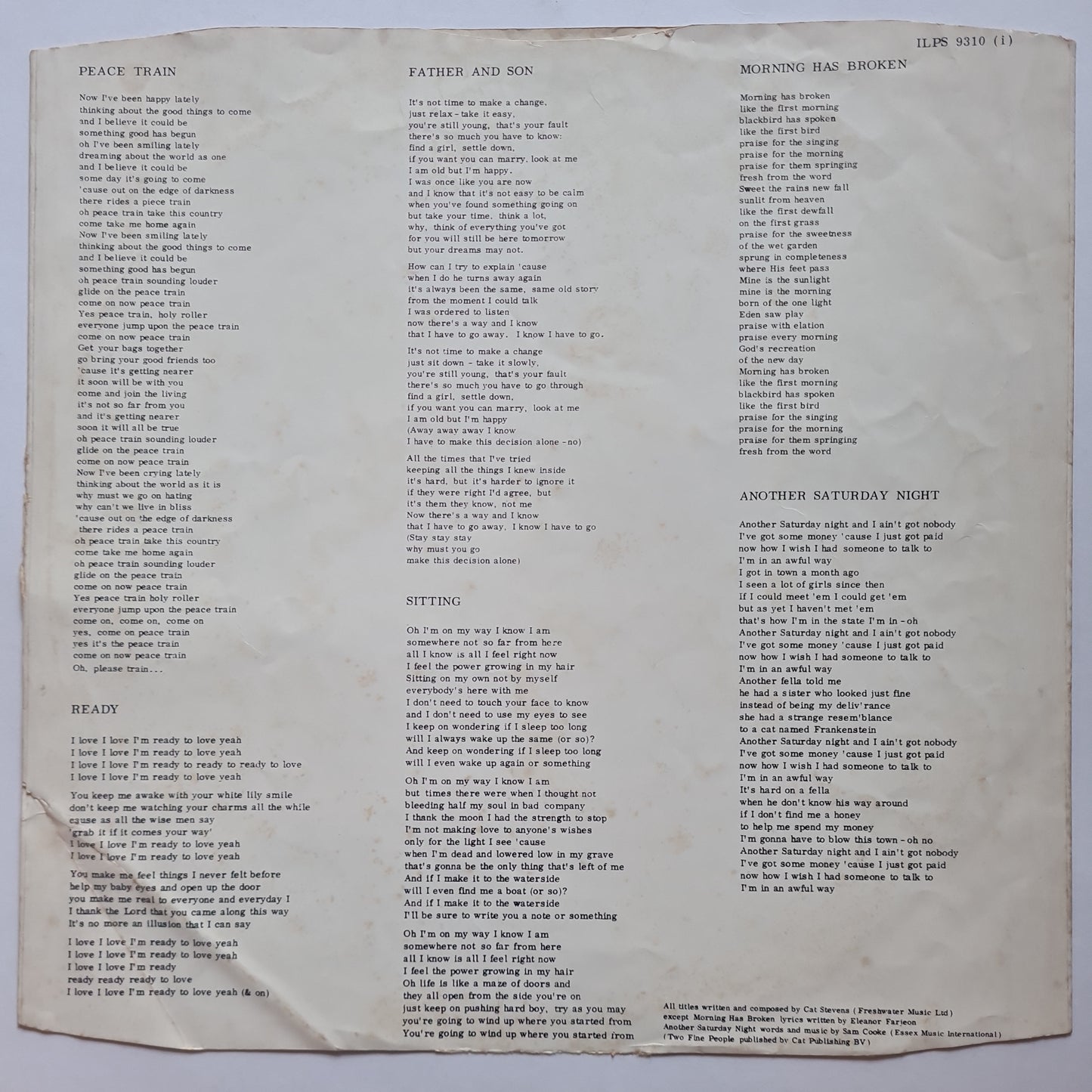 Cat Stevens – Greatest Hits - 1975 - Vinyl Record
