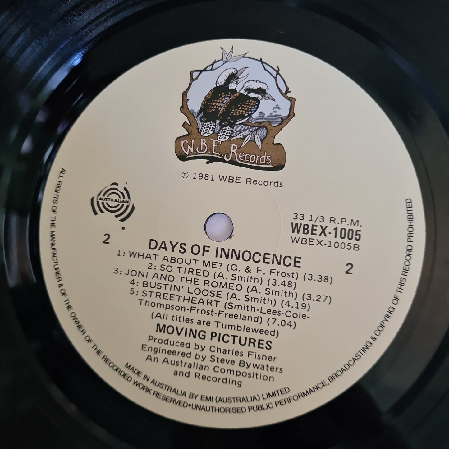 Moving Pictures – Days Of Innocence - 1981 - Vinyl Record