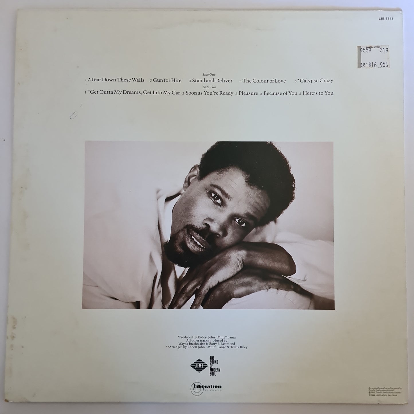 Billy Ocean – Tear Down These Walls - 1988 - Vinyl Record