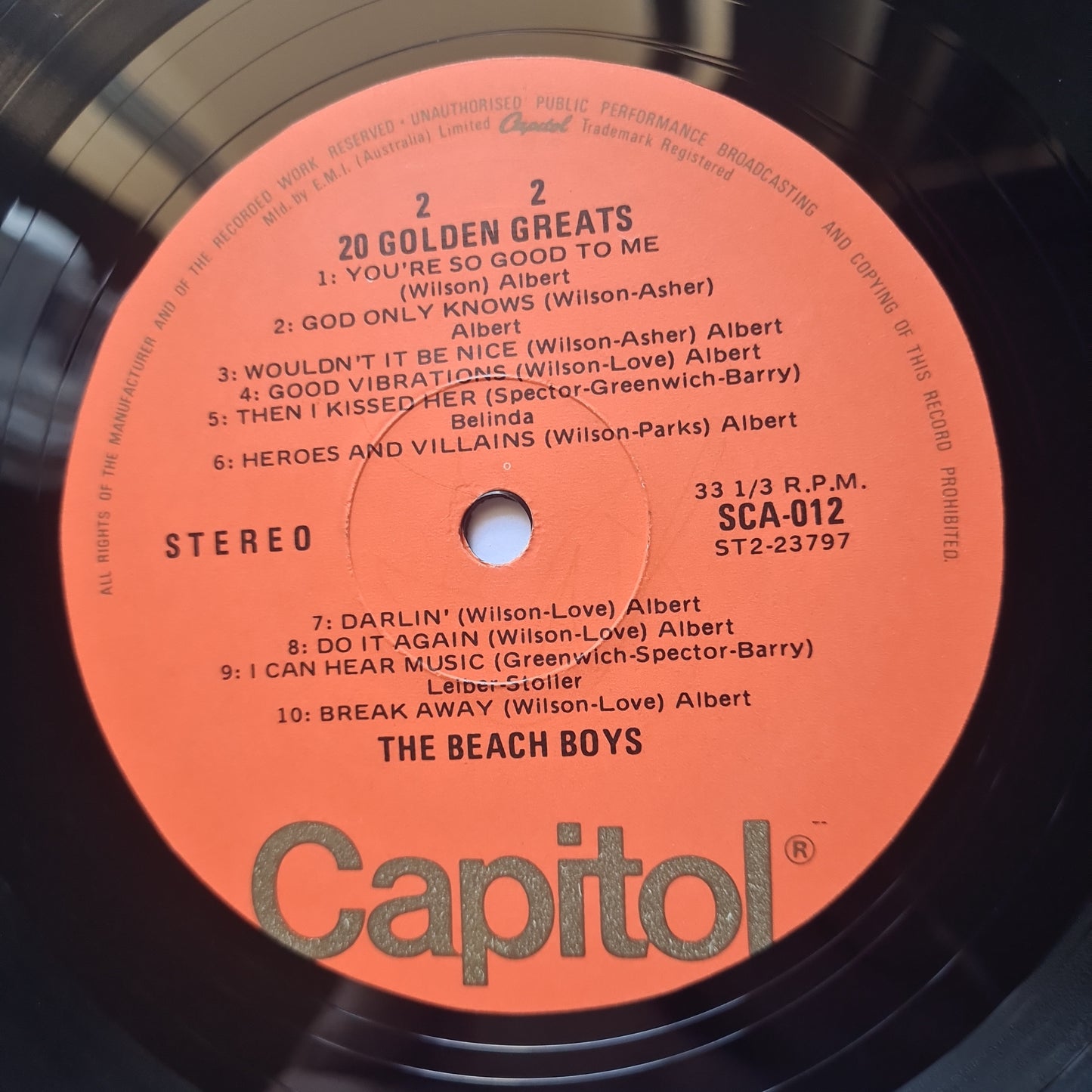 The Beach Boys – 20 Golden Greats - 1976 - Vinyl Record