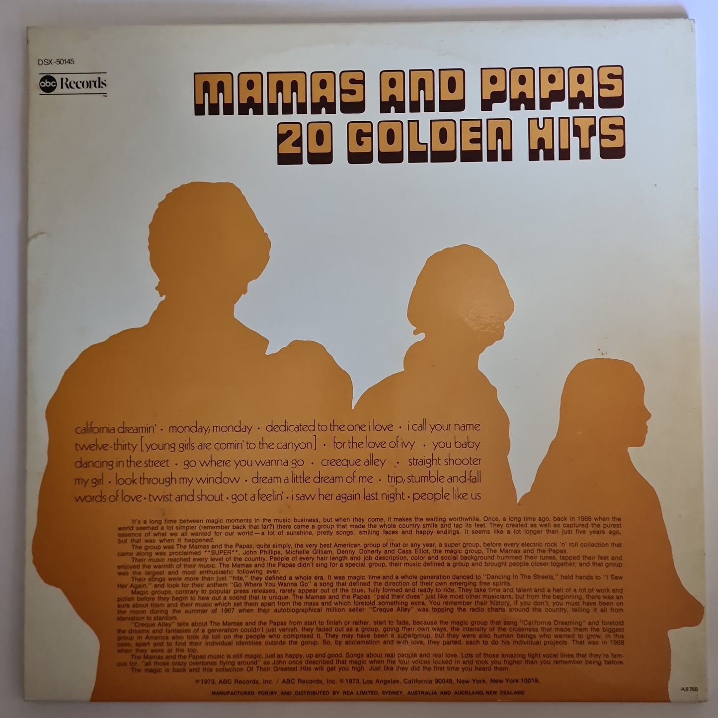 The Mamas & The Papas – 20 Golden Hits - 1973 - (2LP Gatefold) Vinyl Record