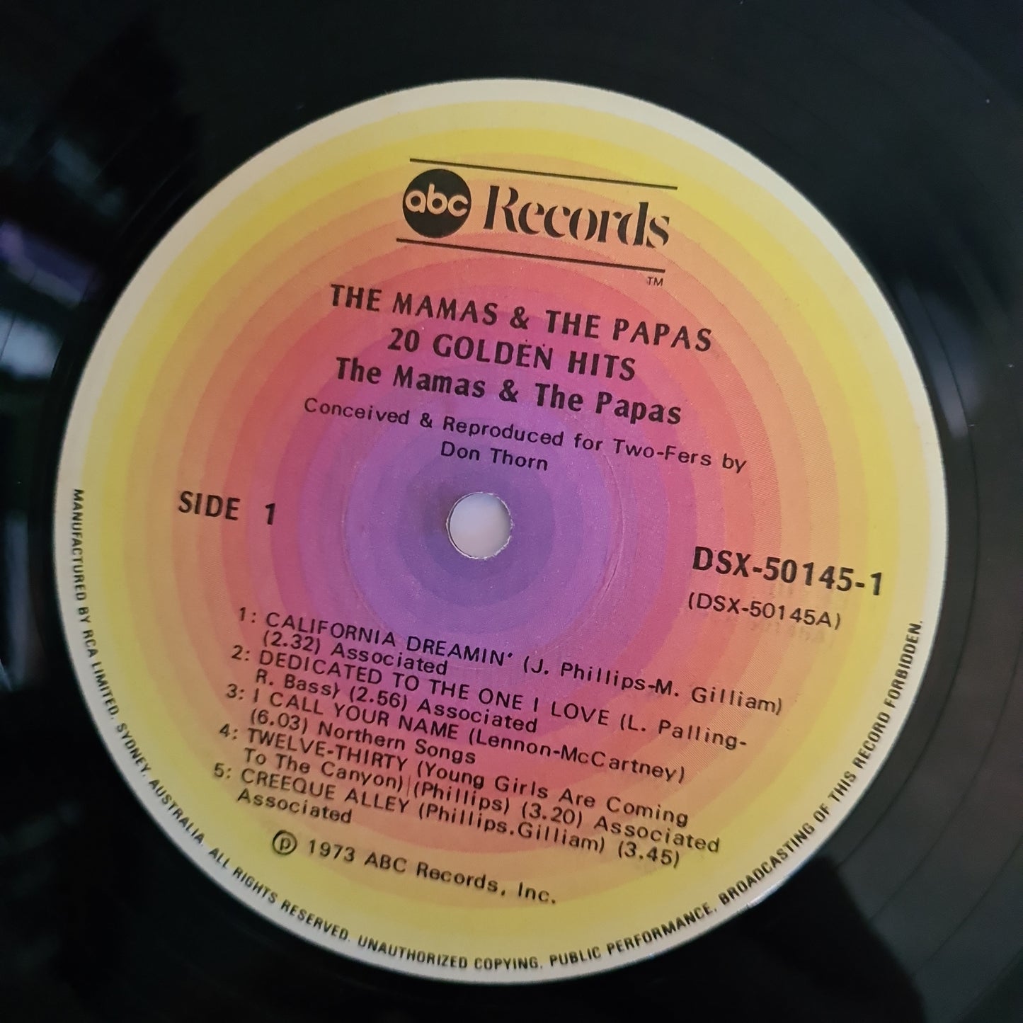 The Mamas & The Papas – 20 Golden Hits - 1973 - (2LP Gatefold) Vinyl Record