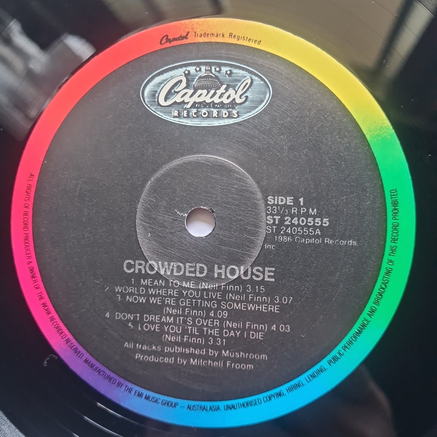 Crowded House – Crowded House - 1986 - Vinyl Record