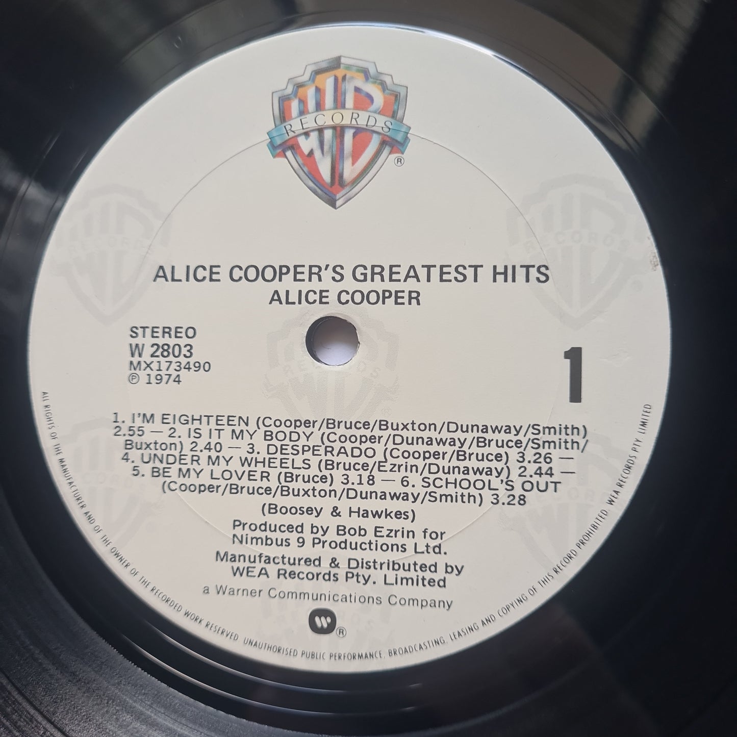 Alice Cooper – Alice Cooper's Greatest Hits - 1974 Gatefold - Vinyl Record
