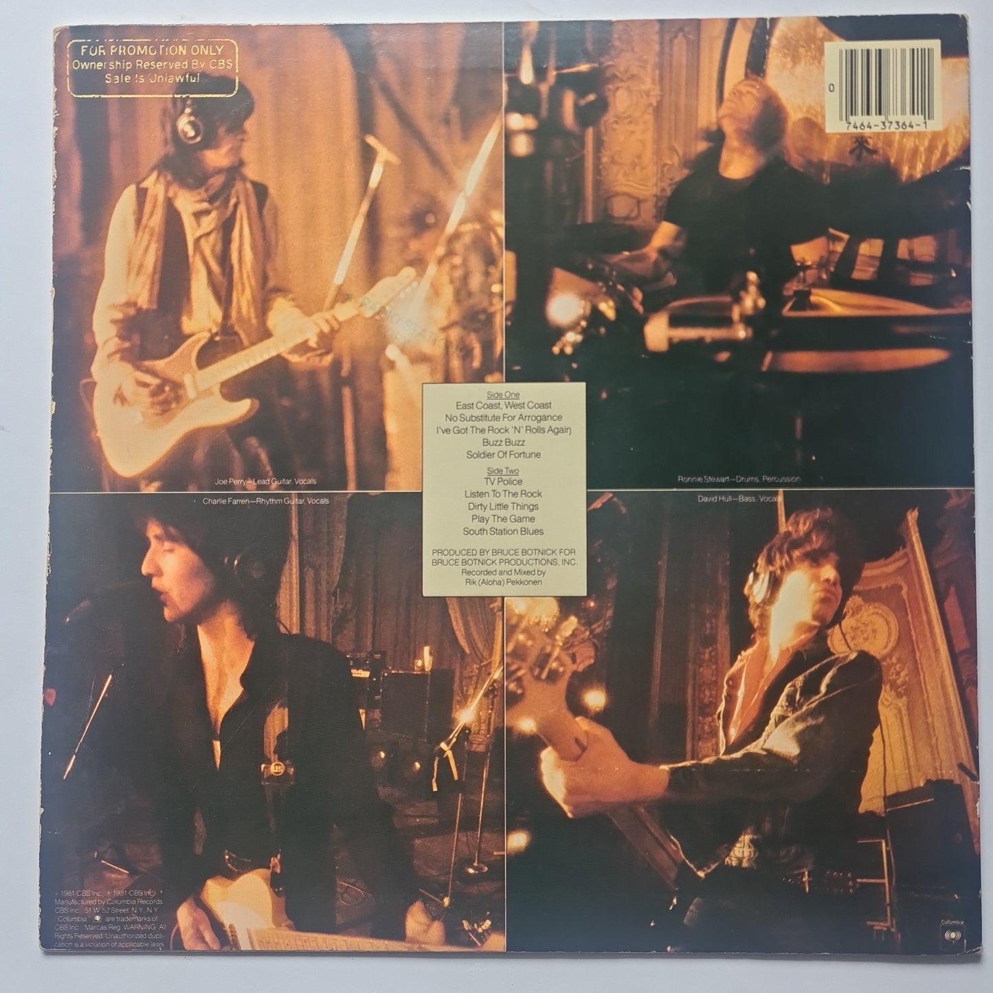 The Joe Perry Project (Aerosmith) – I've Got The Rock 'N' Rolls Again - 1981 - Vinyl Record