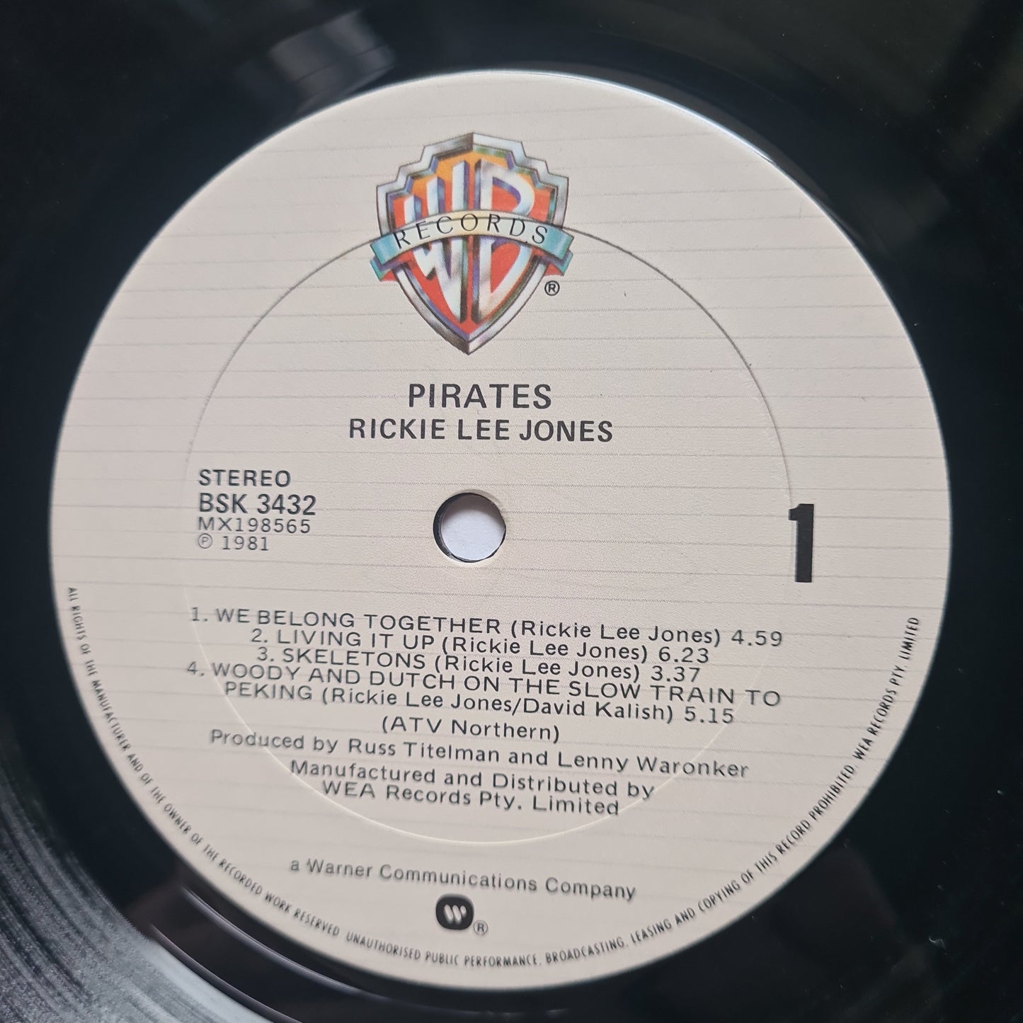 Rickie Lee Jones – Pirates - 1981 - Vinyl Record