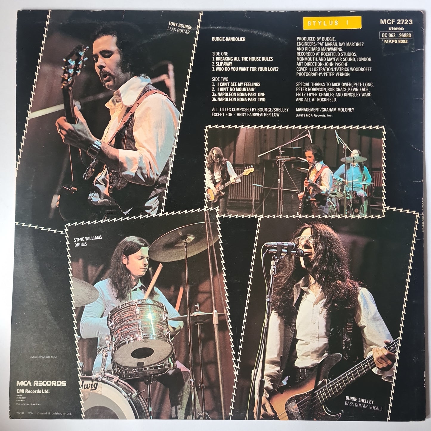 Budgie – Bandolier- 1975 - Vinyl Record