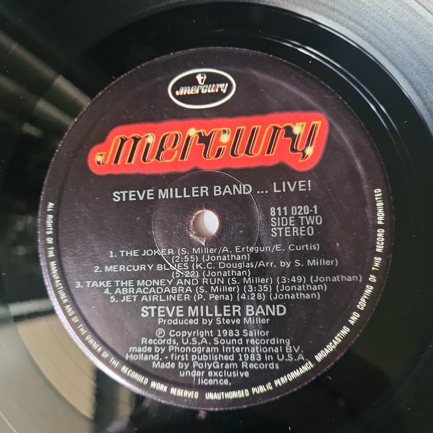Steve Miller Band – Live! - 1983 - Vinyl Record