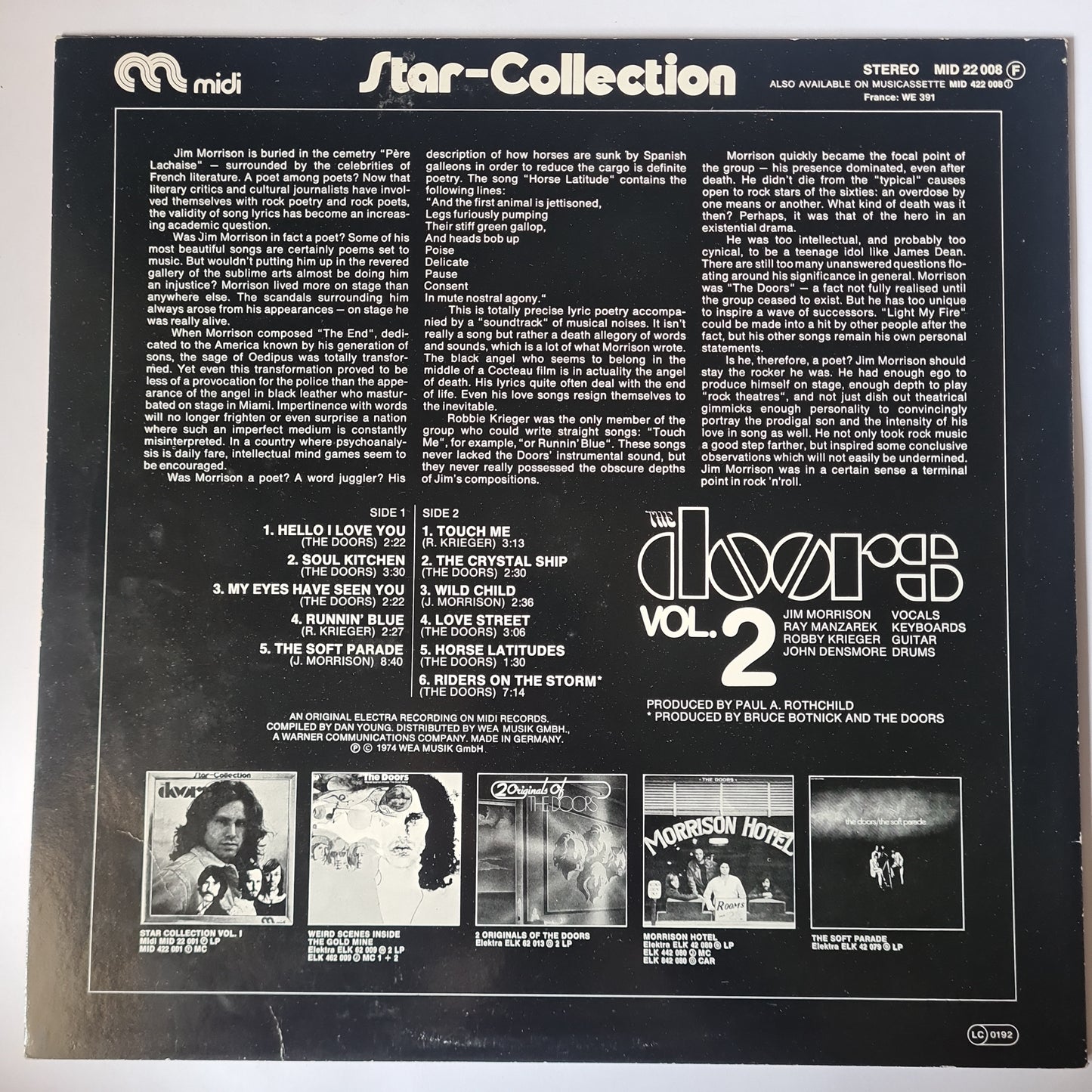 The Doors – Star Collection (Greatest hits) Vol 2. - 1974 - Vinyl Record