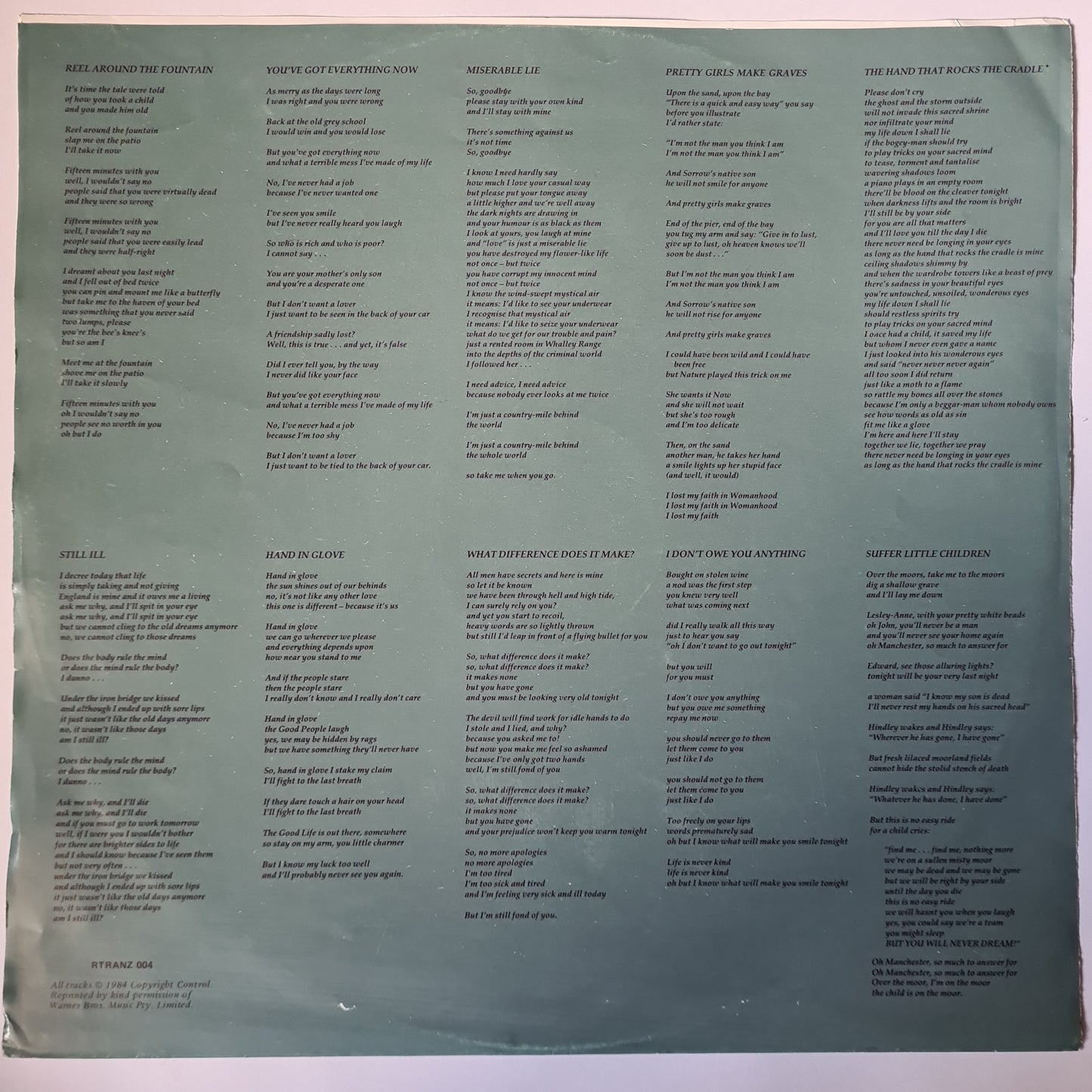 The Smiths – The Smiths - 1984 - Vinyl Record