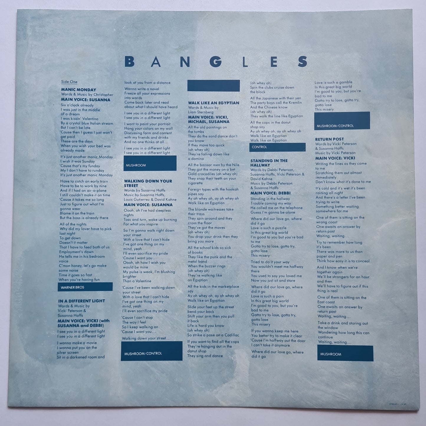 Bangles, The – Different Light- 1985 - Vinyl Record