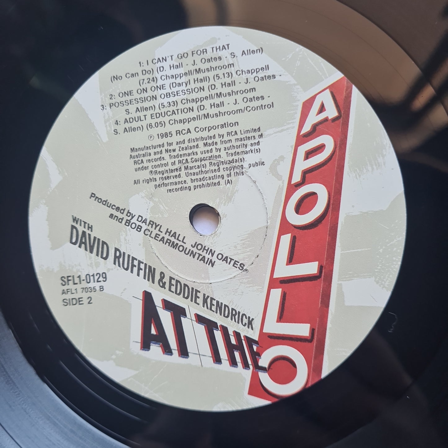 Daryl Hall & John Oates With David Ruffin & Eddie Kendrick – Live At The Apollo - 1985  - Vinyl Record