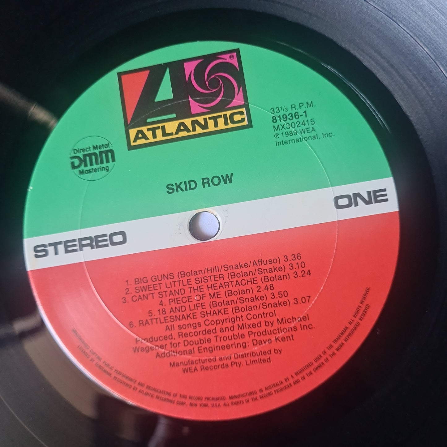 Skid Row – Skid Row - 1989 (Australian Pressing) - Vinyl Record