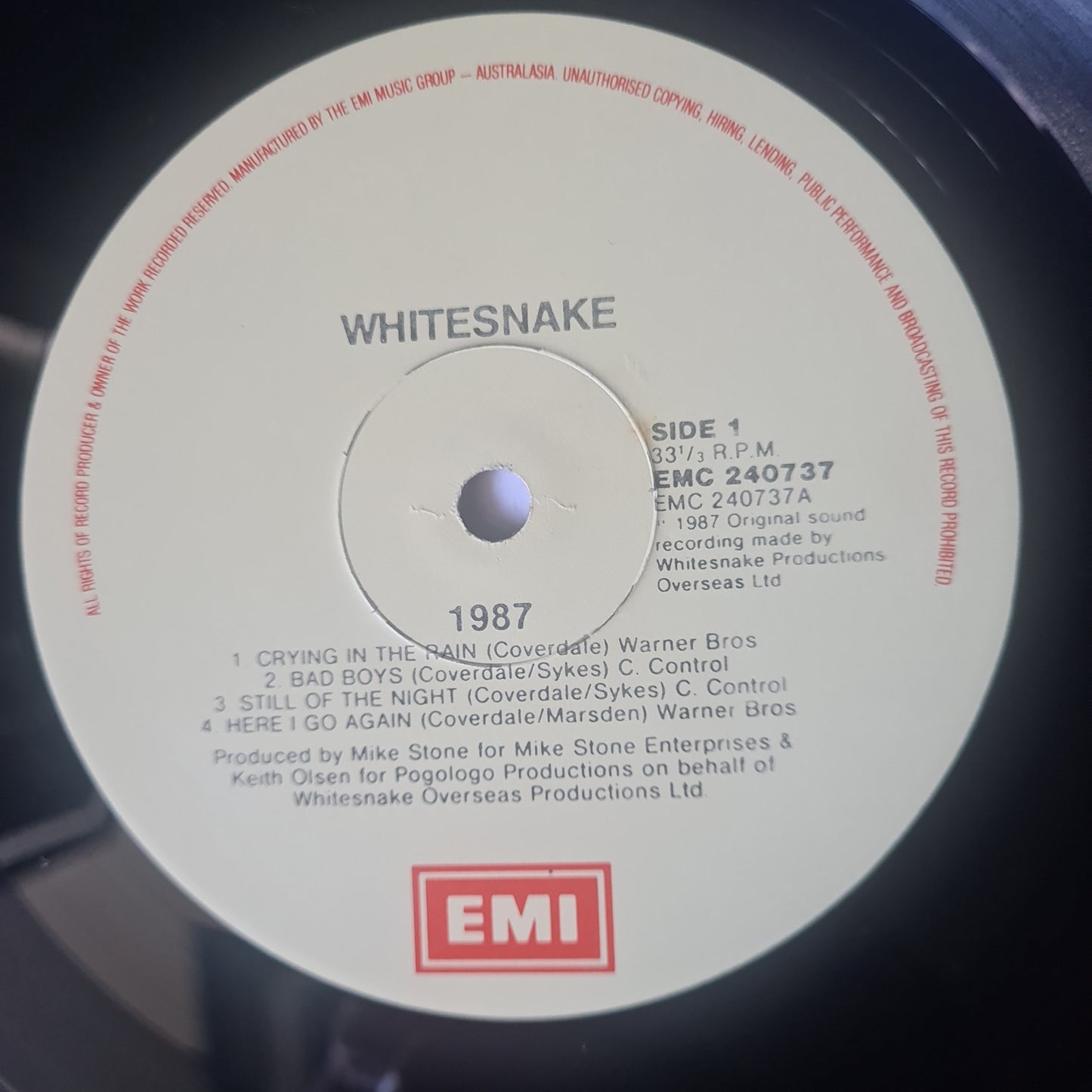 Whitesnake – Whitesnake - 1987 - Vinyl Record