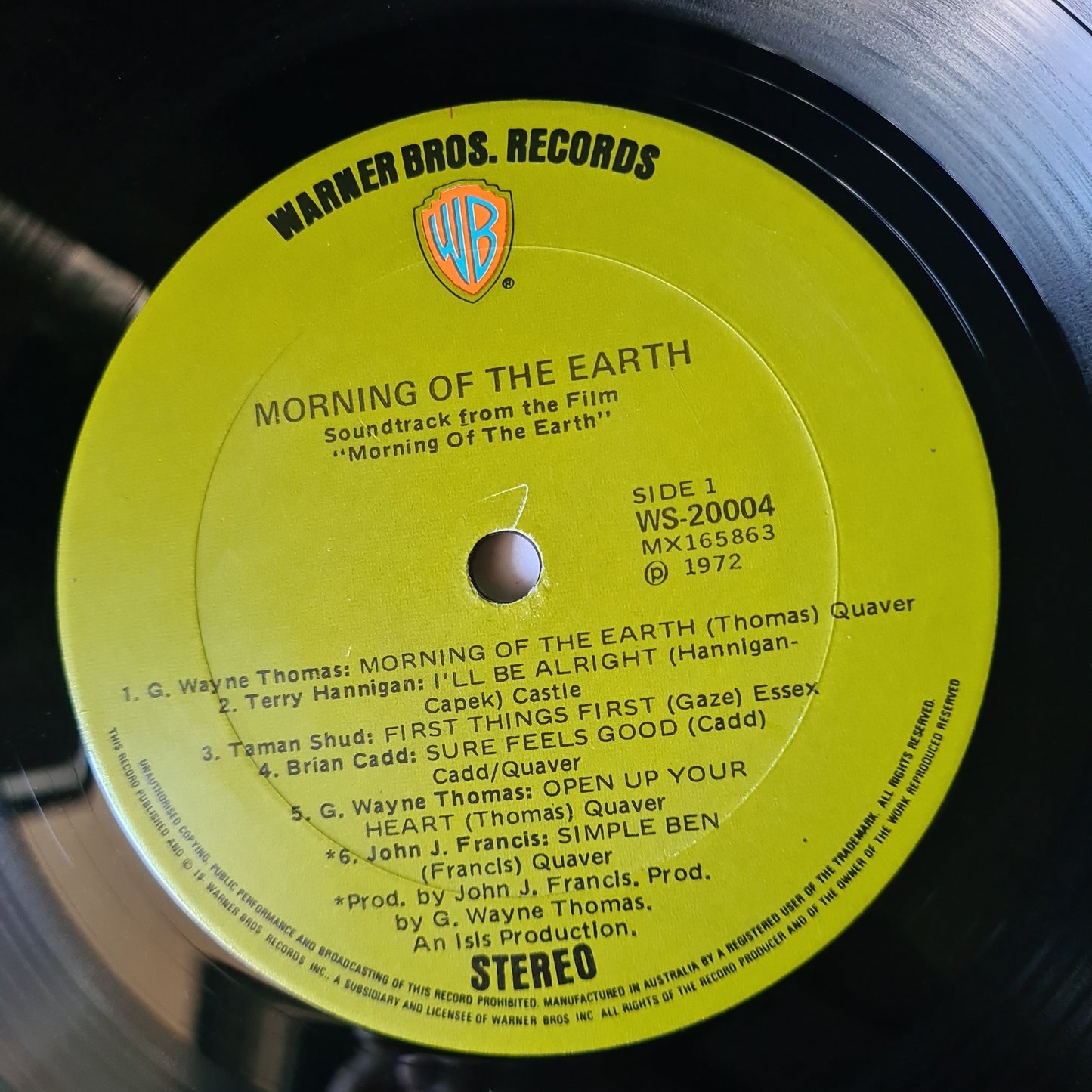 Various – Morning Of The Earth (Original Film Soundtrack)- 1972 (Gatefold) - Vinyl Record