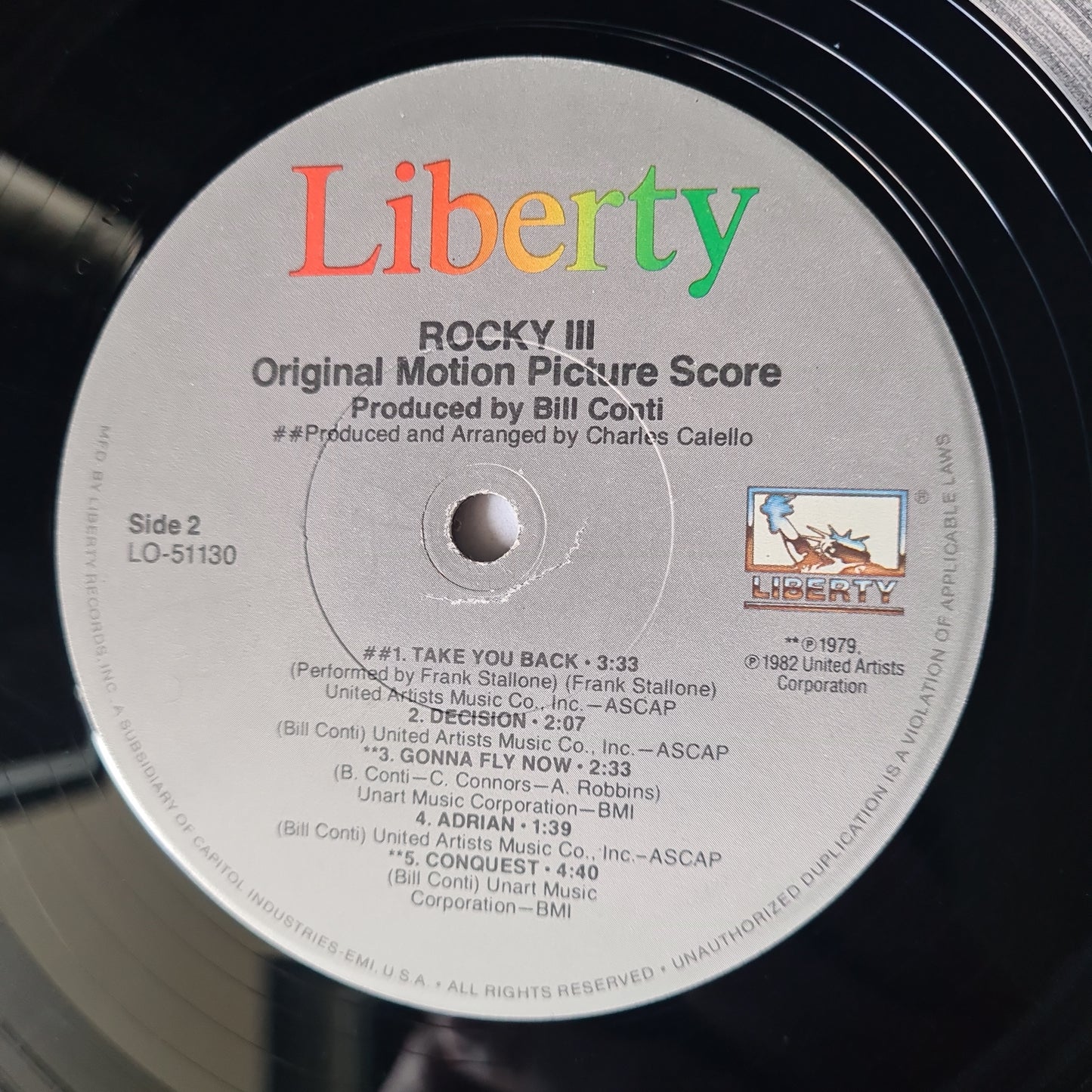 Bill Conti – Rocky III (Original Motion Picture Soundtrack) - 1982 - Vinyl Record