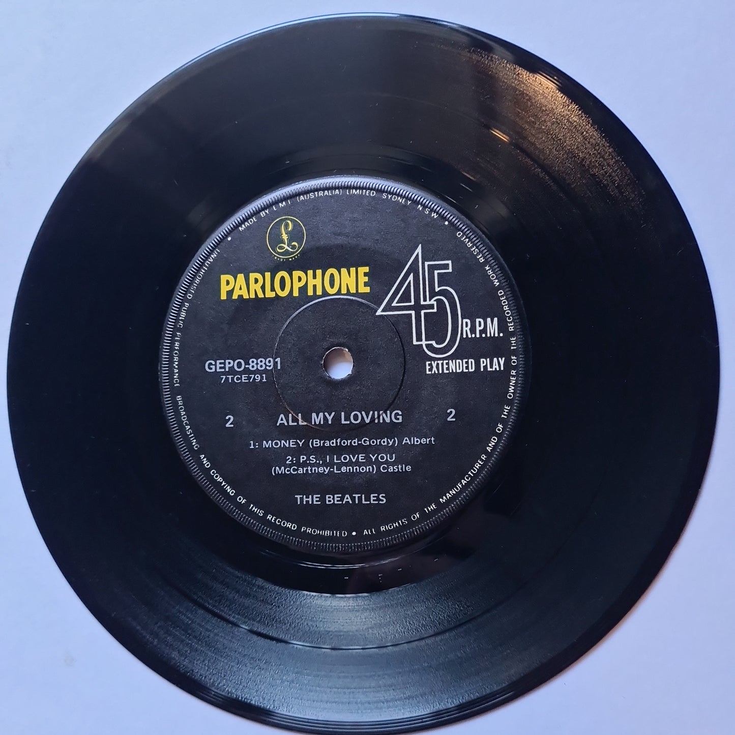 The Beatles – All My Loving - 1964 (1964 Australian 7inch single) - Vinyl Record