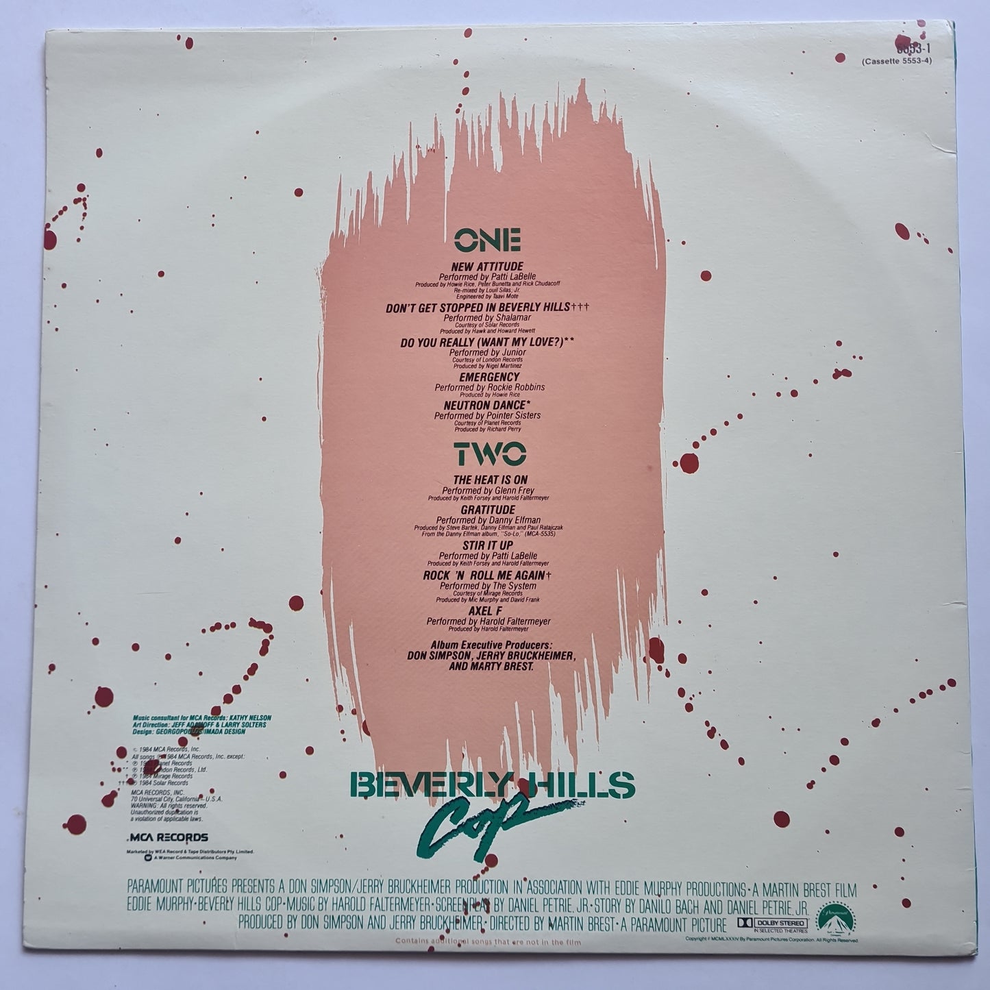 Various – Music From The Motion Picture Soundtrack - Beverly Hills Cop - 1985 - Vinyl Record