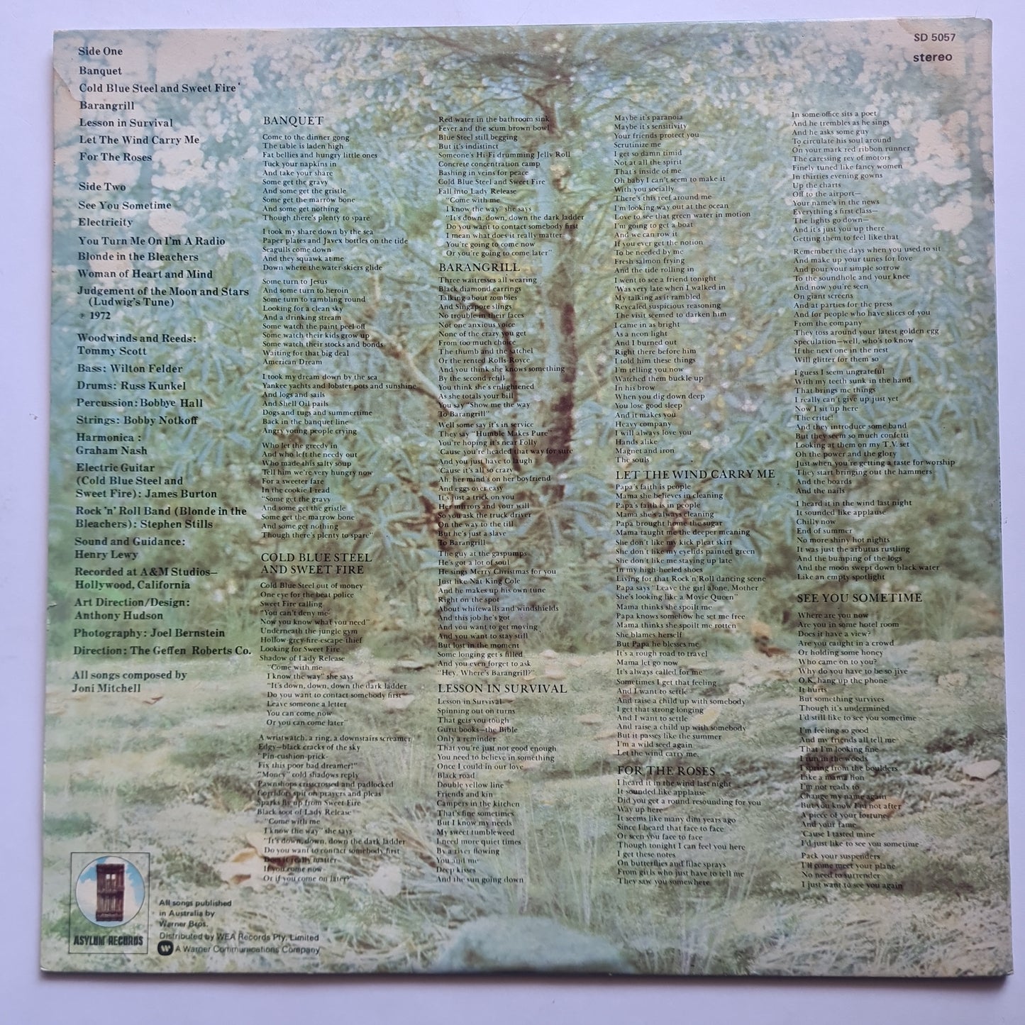 Joni Mitchell – For The Roses - 1972 (Gatefold) -Vinyl Record