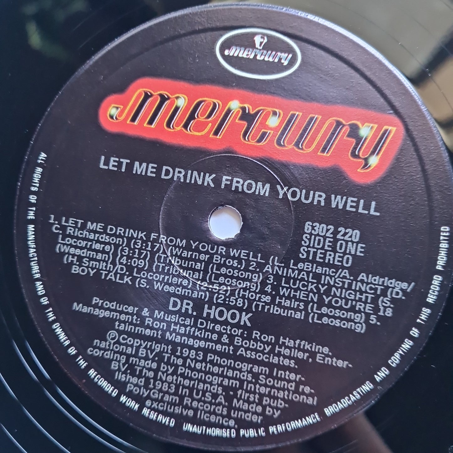 Dr Hook – Let Me Drink From Your Well - 1983 - Vinyl Record