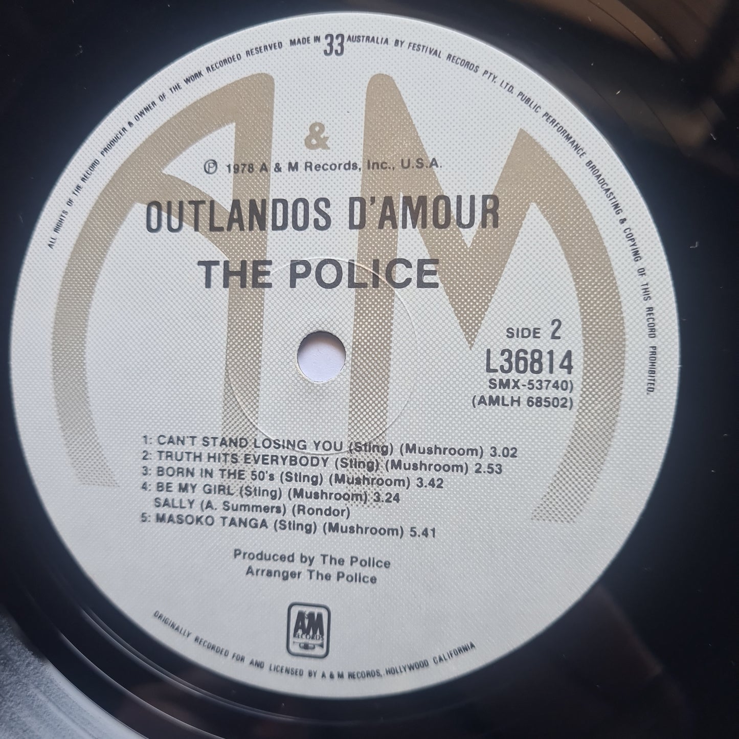 The Police – Outlandos D'Amour - 1978 - Vinyl Record