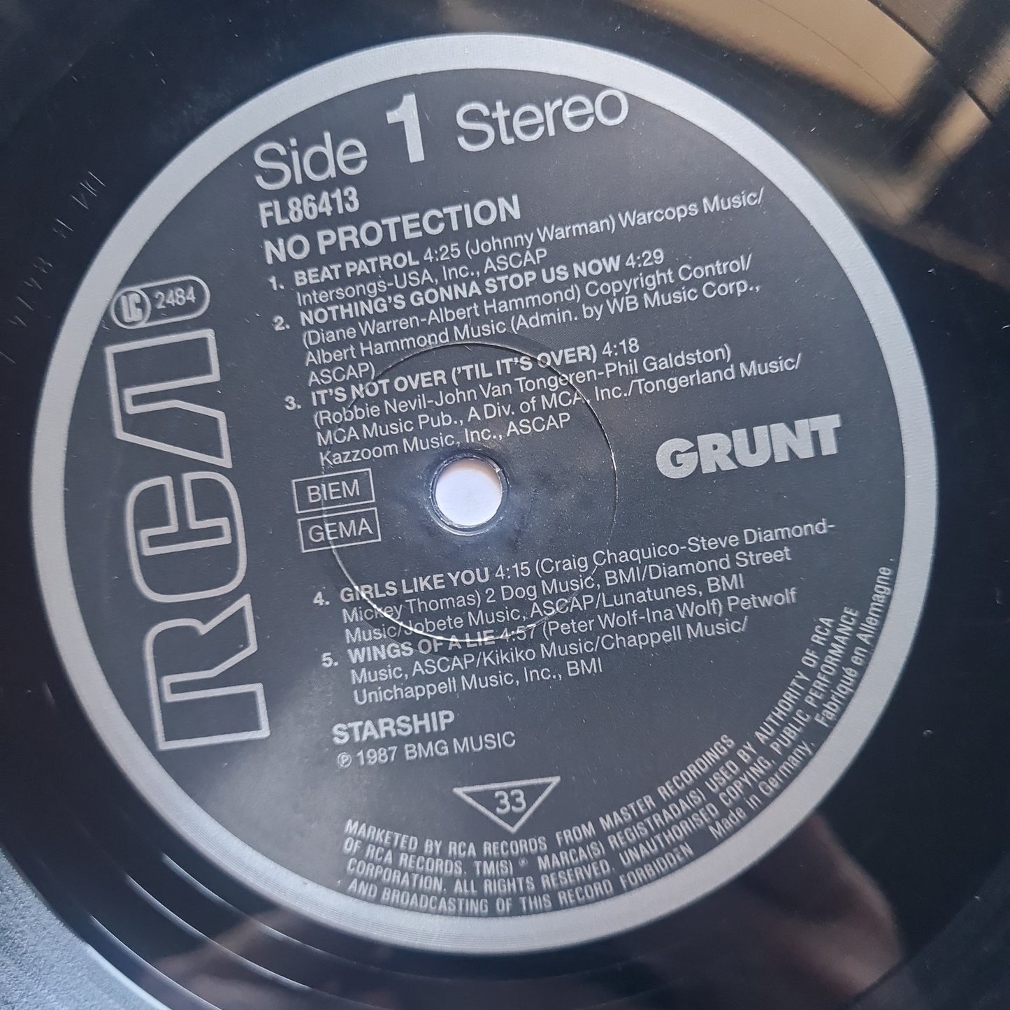 Starship – No Protection - 1987 - Vinyl Record