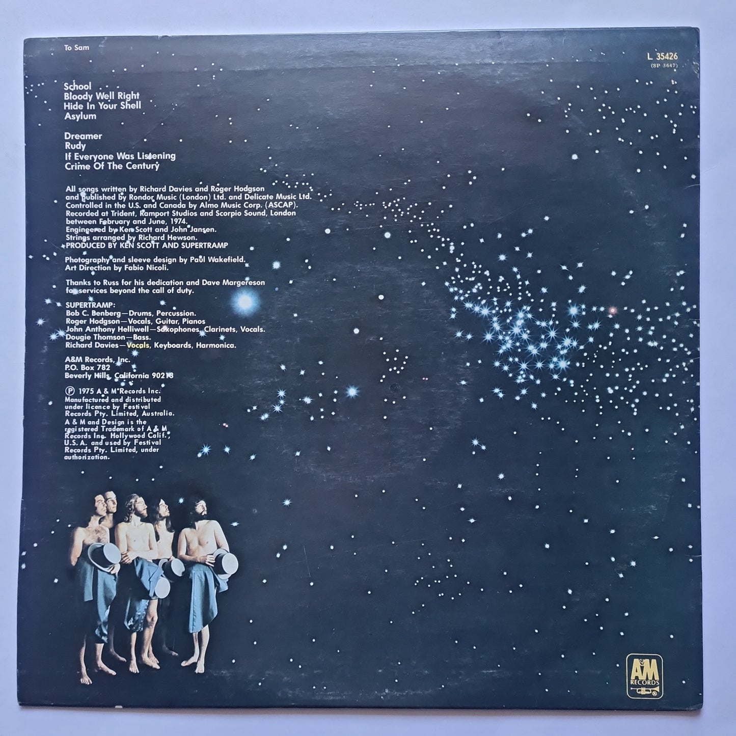 Supertramp – Crime Of The Century - 1975 - Vinyl Record