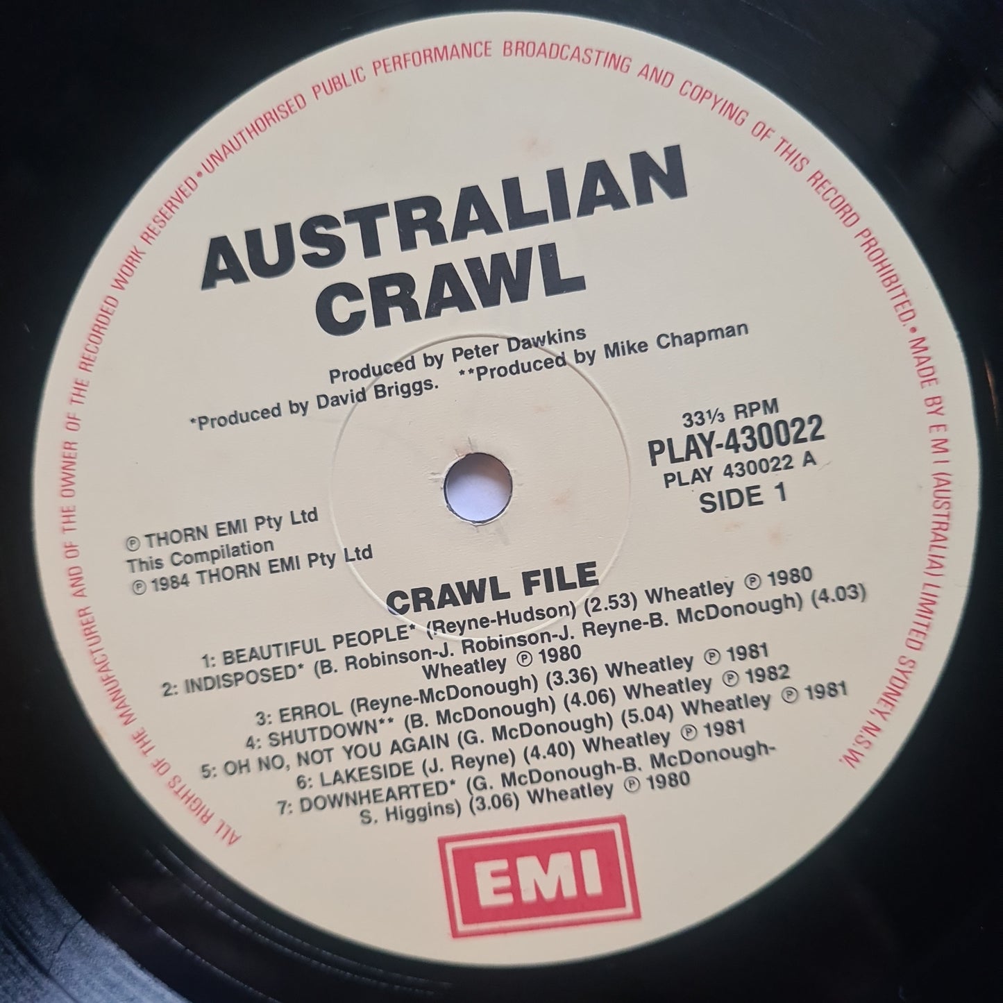 Australian Crawl – Crawl File (Greatest Hits) - 1984