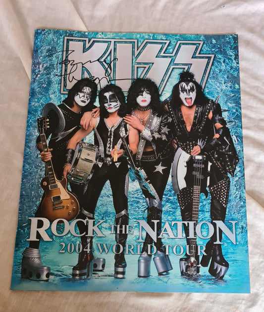 KISS - ROCK THE NATION TOUR BOOK- 2004- SIGNED BY TOMMY THAYER