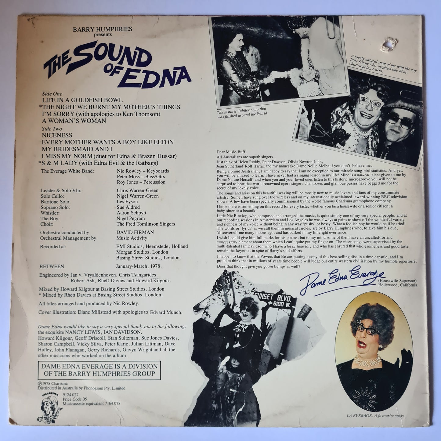 CLEARANCE STOCK! COMEDY: DAME EDNA - VINYL RECORD