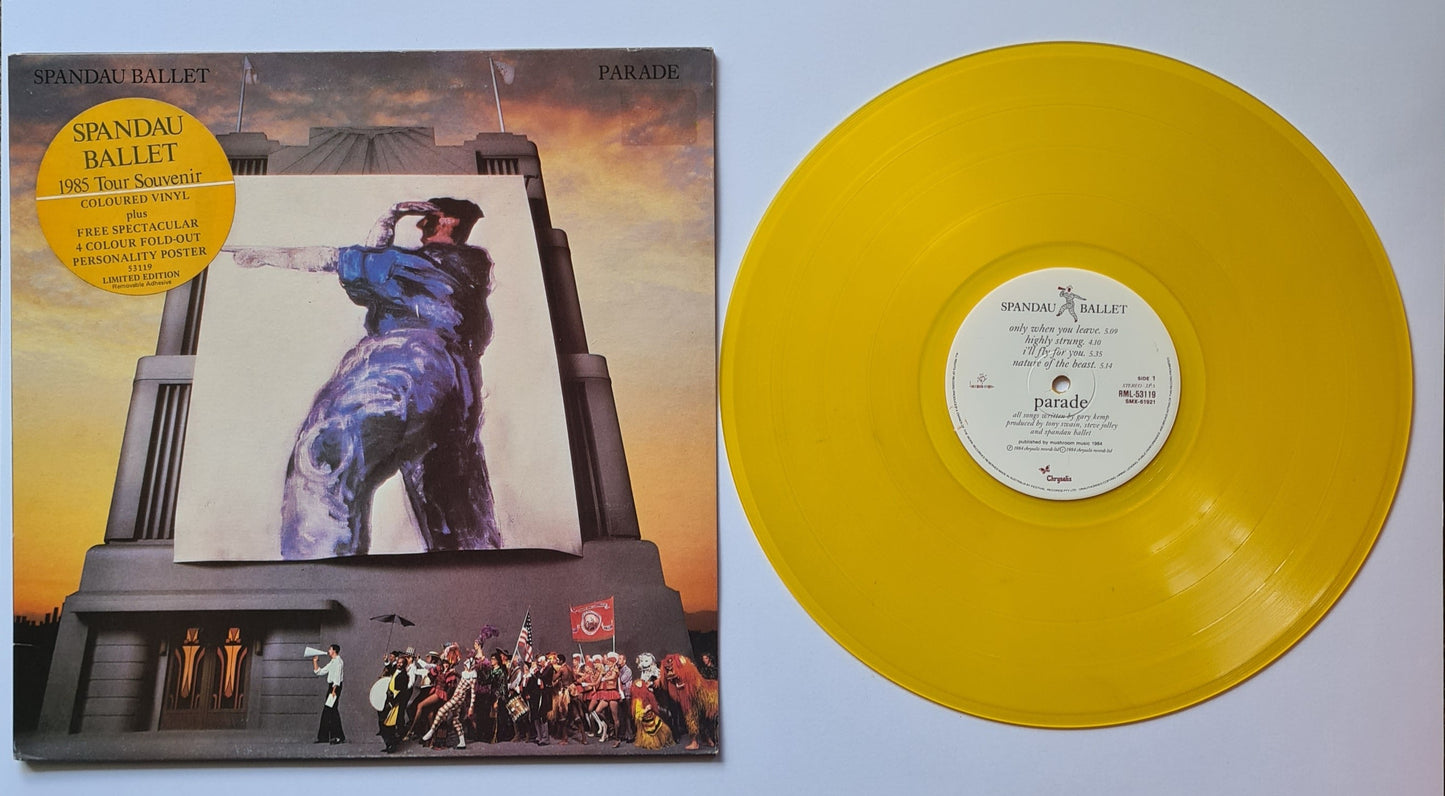 Spandau Ballet – Parade - 1985 Tour Souvenir Yellow Vinyl with Poster - Vinyl Record