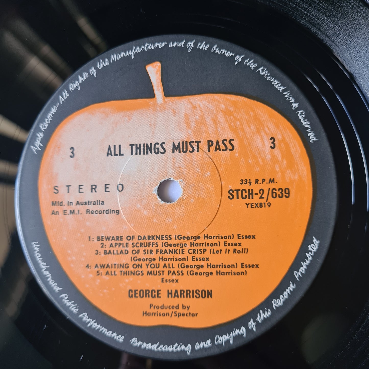 George Harrison – All Things Must Pass - 1970 (3LP Set- 1st Australian Pressing) - Vinyl Record