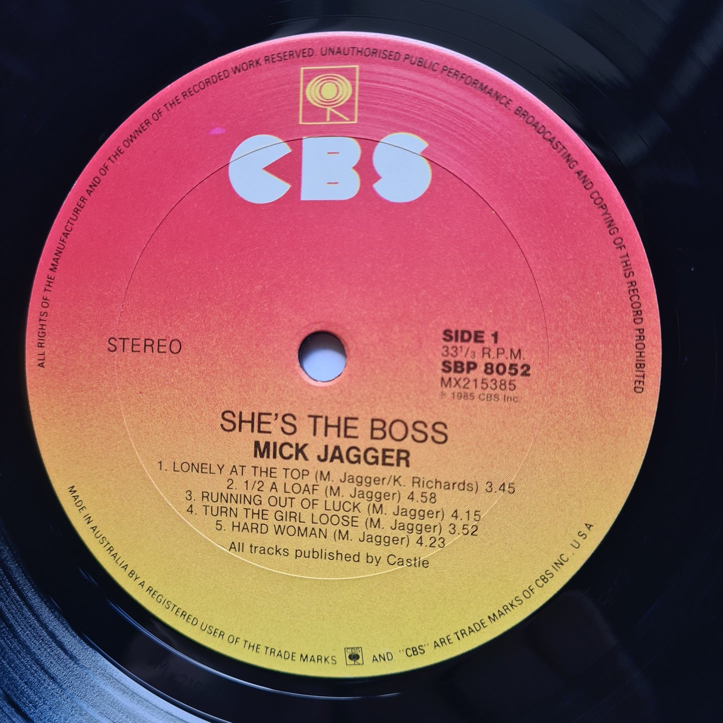 Mick Jagger (Rolling Stones) – She's The Boss - 1985 - Vinyl Record