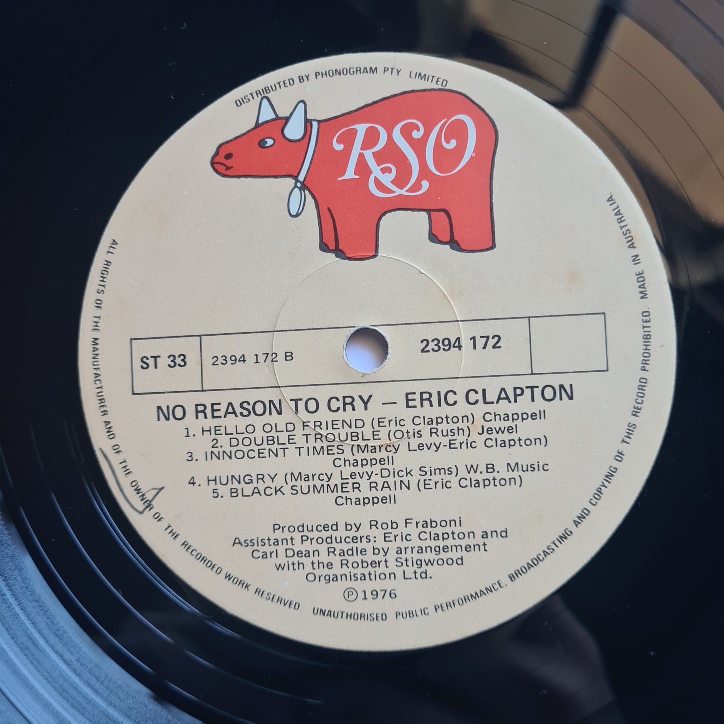 Eric Clapton – No Reason To Cry - 1976 - Vinyl Record