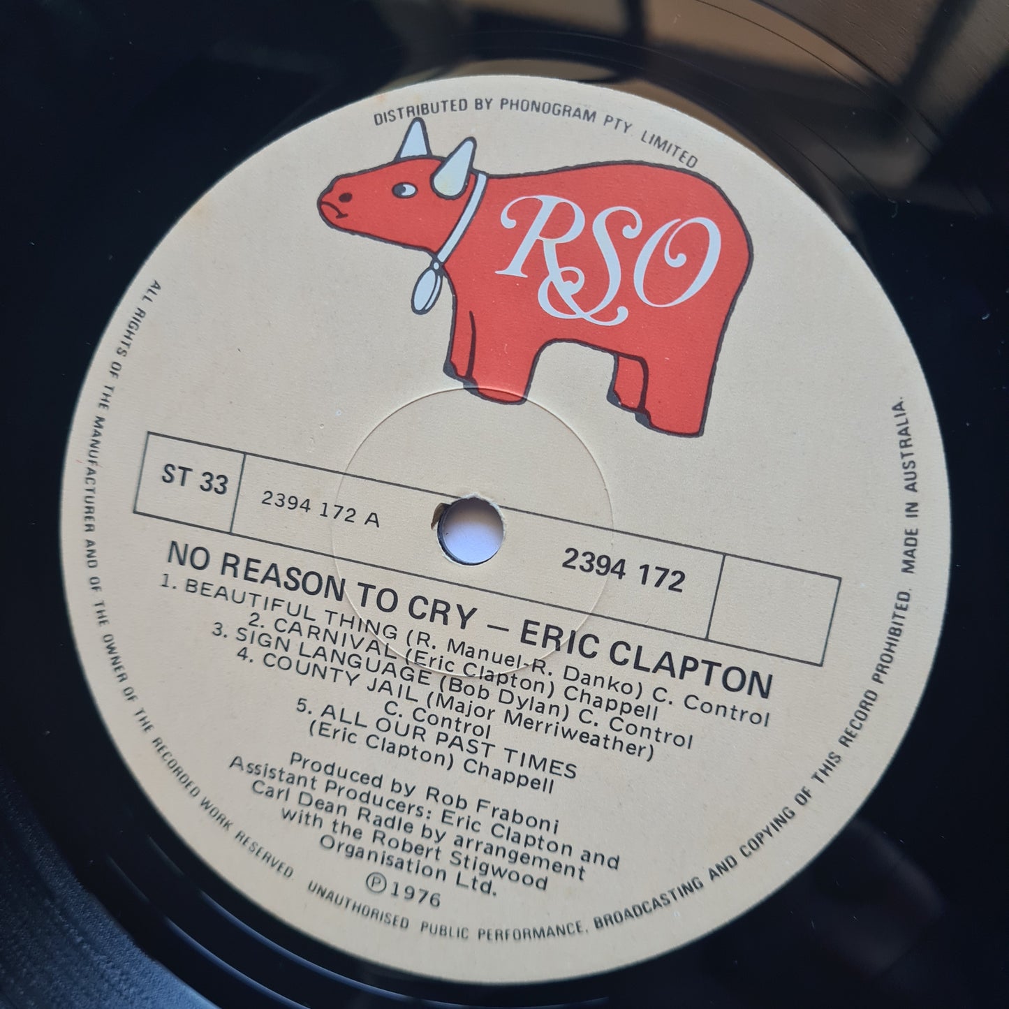 Eric Clapton – No Reason To Cry - 1976 - Vinyl Record