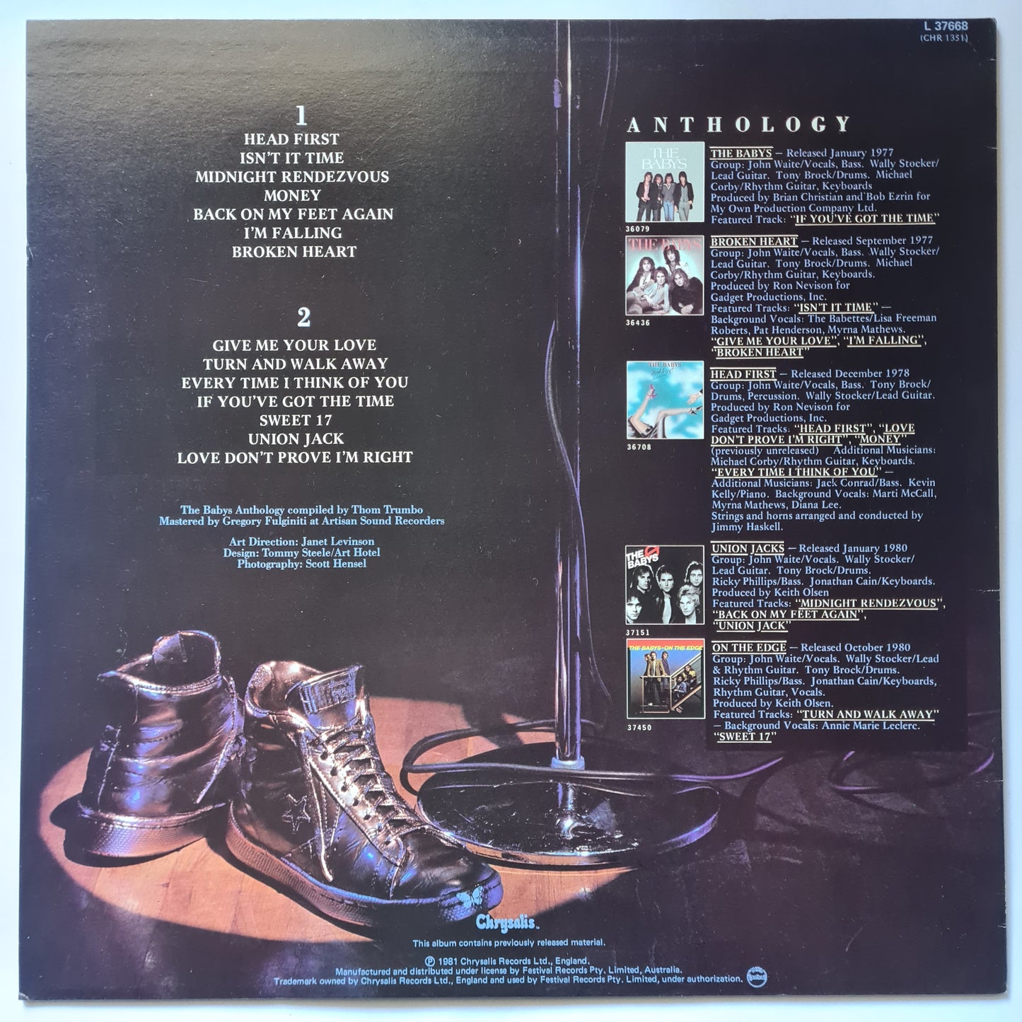 The Babys - The Babys Anthology - 1981 - Vinyl Record