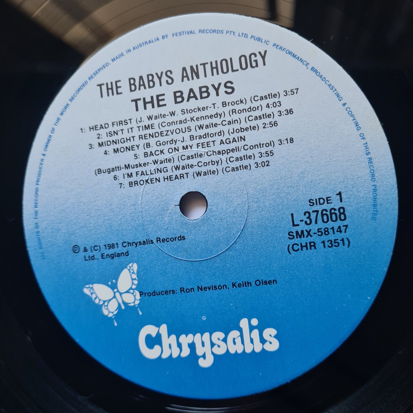 The Babys - The Babys Anthology - 1981 - Vinyl Record