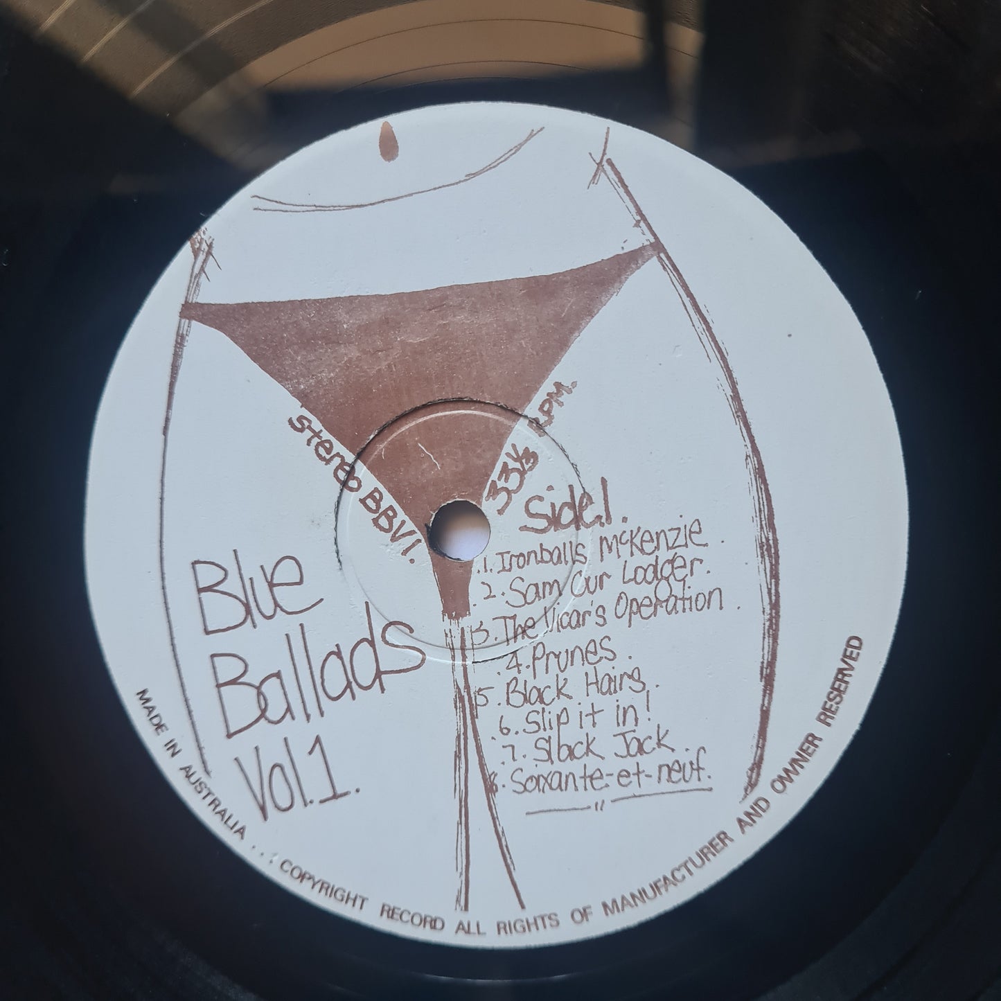 ARGUS TUFT - BLUE BALLADS VOL.1 (RARE AUSTRALIAN 18+ COMEDY ALBUM) - VINYL RECORD