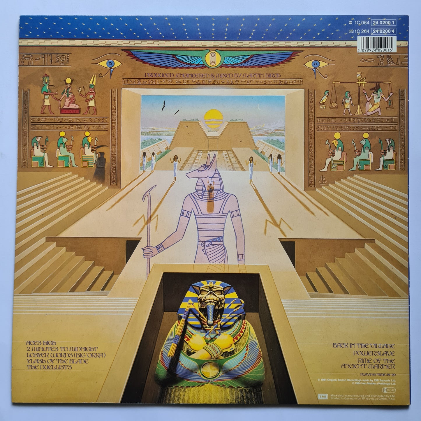 Iron Maiden – Powerslave - 1984 (European 1984 Pressing)- Vinyl Record LP