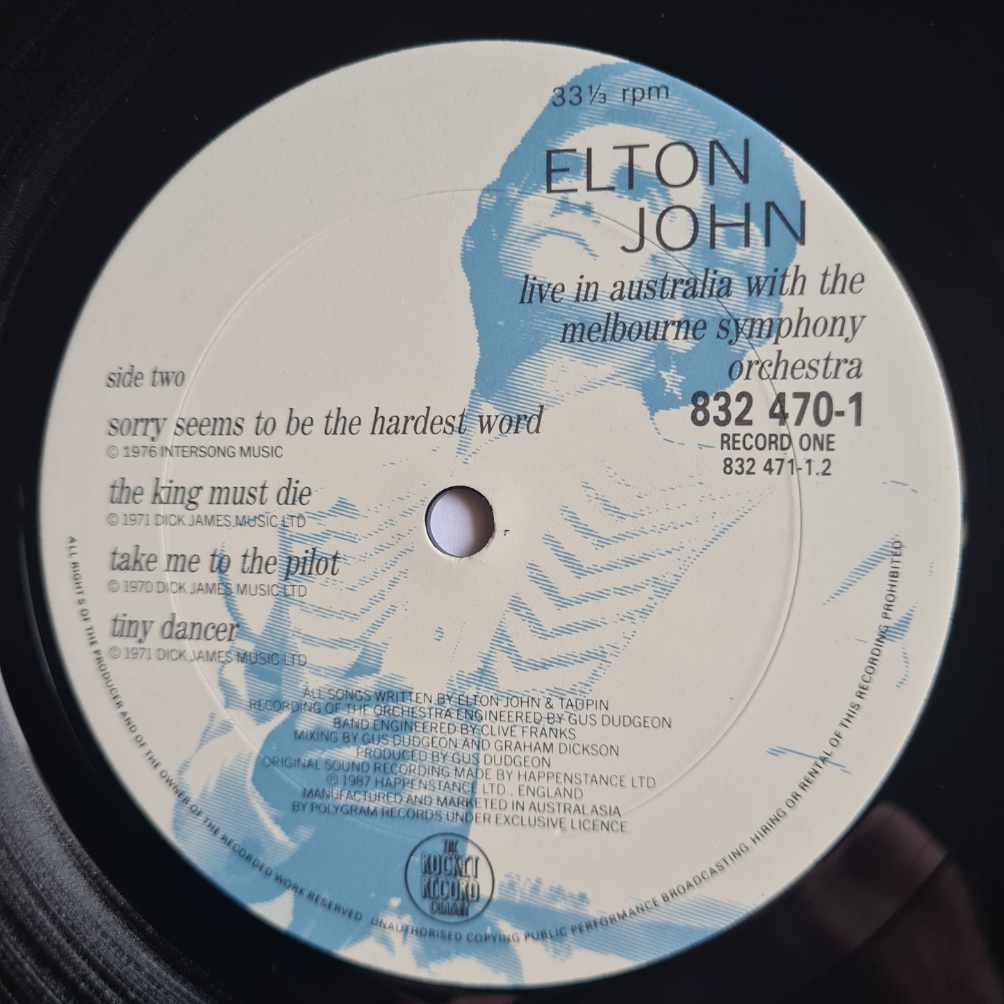 Elton John – Live In Australia With The Melbourne Symphony Orchestra (2LP) - 1987 - Vinyl Record