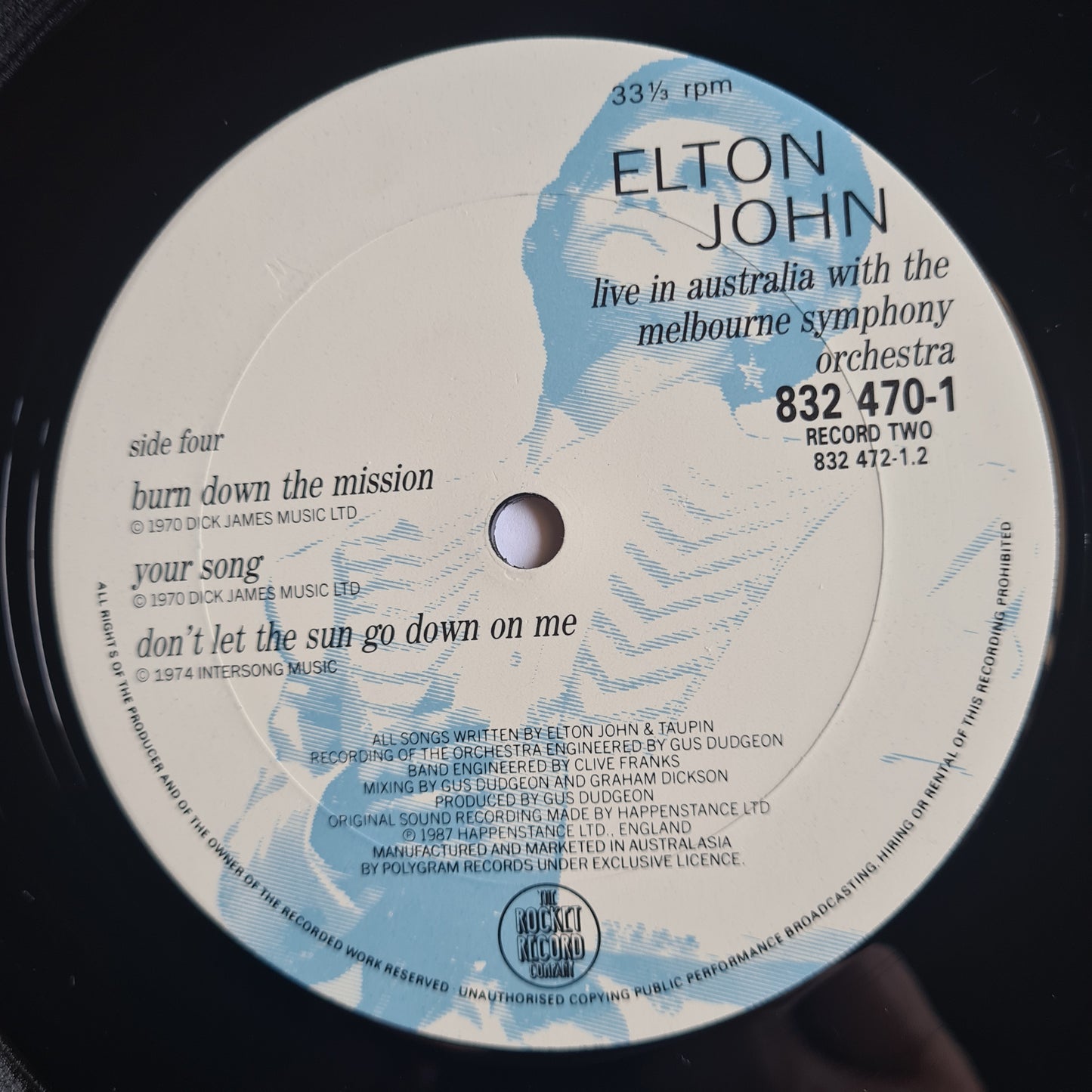 Elton John – Live In Australia With The Melbourne Symphony Orchestra (2LP) - 1987 - Vinyl Record